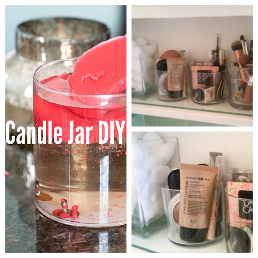 Yankee Candle Jar DIY and Makeup Organization